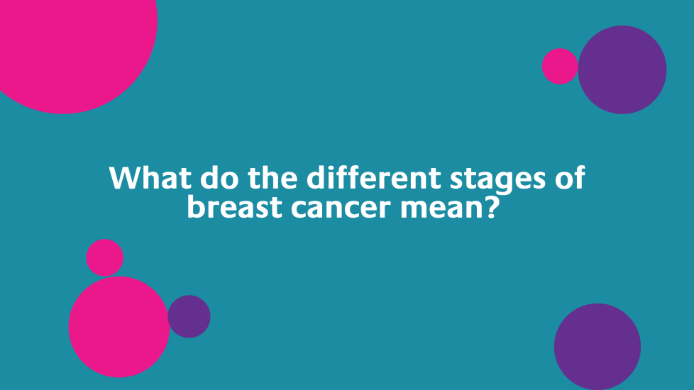 What do the different stages of breast cancer mean